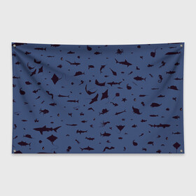 Флаг-баннер с принтом Manta , 100% полиэстер | размер 67 х 109 см, плотность ткани — 95 г/м2; по краям флага есть четыре люверса для крепления | dolphin | fish | killer whale | manta | see life | shark | акула | дельфин | касатка | морские обитатели | рыба