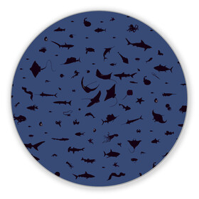 Коврик для мышки круглый с принтом Manta , резина и полиэстер | круглая форма, изображение наносится на всю лицевую часть | dolphin | fish | killer whale | manta | see life | shark | акула | дельфин | касатка | морские обитатели | рыба