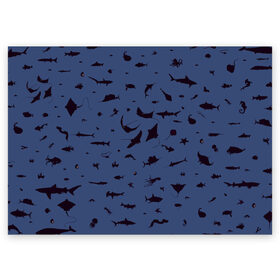 Поздравительная открытка с принтом Manta , 100% бумага | плотность бумаги 280 г/м2, матовая, на обратной стороне линовка и место для марки
 | Тематика изображения на принте: dolphin | fish | killer whale | manta | see life | shark | акула | дельфин | касатка | морские обитатели | рыба