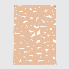Постер с принтом Manta 2 , 100% бумага
 | бумага, плотность 150 мг. Матовая, но за счет высокого коэффициента гладкости имеет небольшой блеск и дает на свету блики, но в отличии от глянцевой бумаги не покрыта лаком | dolphin | fish | killer whale | manta | see life | shark | акула | дельфин | касатка | морские жители | рыба