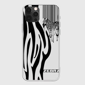 Чехол для iPhone 12 Pro Max с принтом Zebra , Силикон |  | Тематика изображения на принте: животное | зебра | полосы | черный | штрихкод