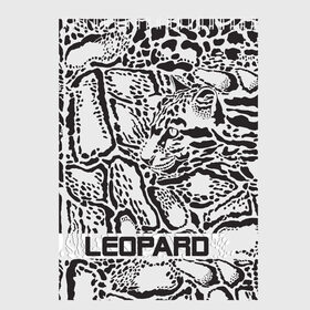 Скетчбук с принтом Leopard , 100% бумага
 | 48 листов, плотность листов — 100 г/м2, плотность картонной обложки — 250 г/м2. Листы скреплены сверху удобной пружинной спиралью | дикий | животные | кошка | леопард | пятна
