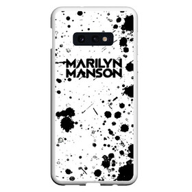 Чехол для Samsung S10E с принтом MARILYN MANSON , Силикон | Область печати: задняя сторона чехла, без боковых панелей | him | korn | nightwish | rock | zombie | великий | гитара | готика | готические | грязный | грязь | логотипы рок групп | металл | металлика | металлист | музыка | музыкальные | мэрилин мэнсон | рок группа | рокер