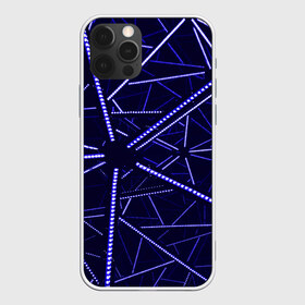 Чехол для iPhone 12 Pro Max с принтом BlueGANG , Силикон |  | abstraction | blue | forms | glow | led | neon | абстракция | неон | светодиод | свечение | синий | формы