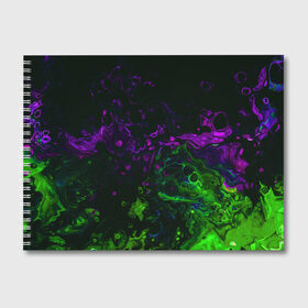 Альбом для рисования с принтом Acid , 100% бумага
 | матовая бумага, плотность 200 мг. | abstraction | circles | paint | stains | violet | watercolor | абстракция | акварель | кислотный | краски | круги | разводы | салатовый | фиолетовый