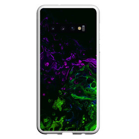 Чехол для Samsung Galaxy S10 с принтом Acid , Силикон | Область печати: задняя сторона чехла, без боковых панелей | Тематика изображения на принте: abstraction | circles | paint | stains | violet | watercolor | абстракция | акварель | кислотный | краски | круги | разводы | салатовый | фиолетовый