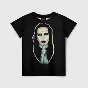Детская футболка 3D с принтом Marilyn Manson , 100% гипоаллергенный полиэфир | прямой крой, круглый вырез горловины, длина до линии бедер, чуть спущенное плечо, ткань немного тянется | Тематика изображения на принте: manson | marilyn | marilyn manson | мэнсон | мэрилин | мэрилин мэнсон
