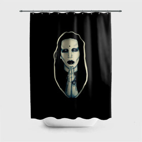 Штора 3D для ванной с принтом Marilyn Manson , 100% полиэстер | плотность материала — 100 г/м2. Стандартный размер — 146 см х 180 см. По верхнему краю — пластиковые люверсы для креплений. В комплекте 10 пластиковых колец | manson | marilyn | marilyn manson | мэнсон | мэрилин | мэрилин мэнсон