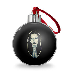 Ёлочный шар с принтом Marilyn Manson , Пластик | Диаметр: 77 мм | manson | marilyn | marilyn manson | мэнсон | мэрилин | мэрилин мэнсон