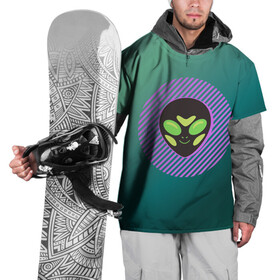 Накидка на куртку 3D с принтом Инопланетяша на зеленом фоне , 100% полиэстер |  | Тематика изображения на принте: градиент | зеленый | инопланетянин | круг | лицо | наука | нло | подарок | полоски | пришелец | улыбка | фантастика | фиолетовый