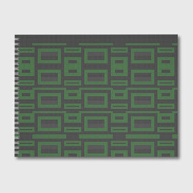 Альбом для рисования с принтом квадраты пиксели геометрия , 100% бумага
 | матовая бумага, плотность 200 мг. | Тематика изображения на принте: геометрия | зеленые | квадраты | орнамент | па терн | пиксели | узор