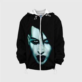 Детская куртка 3D с принтом Marilyn Manson , 100% полиэстер | застежка — молния, подол и капюшон оформлены резинкой с фиксаторами, по бокам — два кармана без застежек, один потайной карман на груди, плотность верхнего слоя — 90 г/м2; плотность флисового подклада — 260 г/м2 | Тематика изображения на принте: goth | gothic | manson | marilyn | metal | mm | music | rock | гот | готы | метал | мэнсон | мэрилин | рок