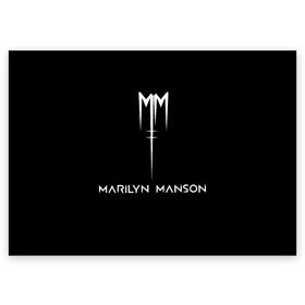 Поздравительная открытка с принтом Marilyn Manson , 100% бумага | плотность бумаги 280 г/м2, матовая, на обратной стороне линовка и место для марки
 | manson | marilyn | marilyn manson | мэнсон | мэрилин | мэрилин мэнсон