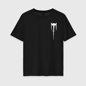 Женская футболка хлопок Oversize с принтом Marilyn Manson , 100% хлопок | свободный крой, круглый ворот, спущенный рукав, длина до линии бедер
 | goth | gothic | manson | marilyn | metal | mm | music | rock | гот | готы | метал | мэнсон | мэрилин | рок