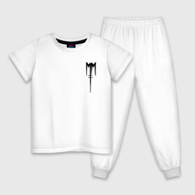 Детская пижама хлопок с принтом Marilyn Manson , 100% хлопок |  брюки и футболка прямого кроя, без карманов, на брюках мягкая резинка на поясе и по низу штанин
 | goth | gothic | manson | marilyn | metal | mm | music | rock | гот | готы | метал | мэнсон | мэрилин | рок