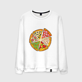 Мужской свитшот хлопок с принтом Пицца ассорти , 100% хлопок |  | грибы | колбаса | креветки | кусочки пиццы | оливки | пицца | пиццерия | помидоры