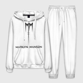 Мужской костюм 3D с принтом Marilyn Manson , 100% полиэстер | Манжеты и пояс оформлены тканевой резинкой, двухслойный капюшон со шнурком для регулировки, карманы спереди | manson | marilyn | marilyn manson | мэнсон | мэрилин | мэрилин мэнсон