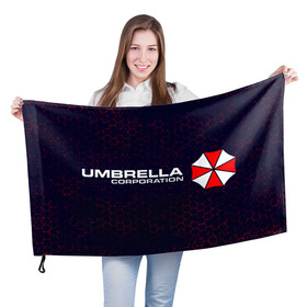 Флаг 3D с принтом UMBRELLA CORP / АМБРЕЛЛА , 100% полиэстер | плотность ткани — 95 г/м2, размер — 67 х 109 см. Принт наносится с одной стороны | corp | corporation | evil | game | games | logo | resident | umbrella | амбрелла | зла | зонт | зонтик | игра | игры | корп | корпорация | лого | логотип | обитель | резидент | символ | эвил