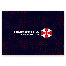 Поздравительная открытка с принтом UMBRELLA CORP / АМБРЕЛЛА , 100% бумага | плотность бумаги 280 г/м2, матовая, на обратной стороне линовка и место для марки
 | Тематика изображения на принте: corp | corporation | evil | game | games | logo | resident | umbrella | амбрелла | зла | зонт | зонтик | игра | игры | корп | корпорация | лого | логотип | обитель | резидент | символ | эвил