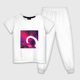 Детская пижама хлопок с принтом NEON ART 111-0 , 100% хлопок |  брюки и футболка прямого кроя, без карманов, на брюках мягкая резинка на поясе и по низу штанин
 | Тематика изображения на принте: art | neon aesthetic | neon art | vaporwave art | цифровые файлы