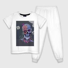 Детская пижама хлопок с принтом Cyberpunk ART NEON 1 , 100% хлопок |  брюки и футболка прямого кроя, без карманов, на брюках мягкая резинка на поясе и по низу штанин
 | Тематика изображения на принте: art | cyberpunk art | neon aesthetic | neon art | vaporwave art | киберпанк | цифровые файлы