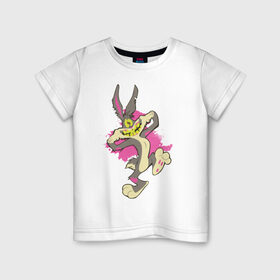 Детская футболка хлопок с принтом Багз Банни , 100% хлопок | круглый вырез горловины, полуприлегающий силуэт, длина до линии бедер | bugs bunny | looney tunes | vdzabma | багз банни | луни тюнз