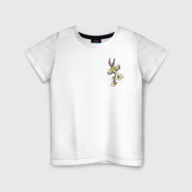 Детская футболка хлопок с принтом Багз Банни , 100% хлопок | круглый вырез горловины, полуприлегающий силуэт, длина до линии бедер | bugs bunny | looney tunes | vdzabma | багз банни | луни тюнз