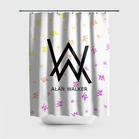 Штора 3D для ванной с принтом ALAN WALKER / АЛАН УОКЕР , 100% полиэстер | плотность материала — 100 г/м2. Стандартный размер — 146 см х 180 см. По верхнему краю — пластиковые люверсы для креплений. В комплекте 10 пластиковых колец | alan | faded | house | logo | music | walker | алан | вокер | волкер | диджей | лого | логотип | логотипы | музыка | музыкант | символ | символы | танцеальная | уокер | хаус | электронная