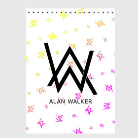 Скетчбук с принтом ALAN WALKER АЛАН УОКЕР , 100% бумага
 | 48 листов, плотность листов — 100 г/м2, плотность картонной обложки — 250 г/м2. Листы скреплены сверху удобной пружинной спиралью | alan | faded | house | logo | music | walker | алан | вокер | волкер | диджей | лого | логотип | логотипы | музыка | музыкант | символ | символы | танцеальная | уокер | хаус | электронная