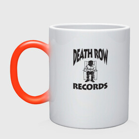 Кружка хамелеон с принтом Death Row Records , керамика | меняет цвет при нагревании, емкость 330 мл | death row | dr dre | hip hop | rap | snoop dogg