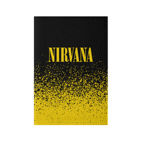 Обложка для паспорта матовая кожа с принтом NIRVANA / НИРВАНА , натуральная матовая кожа | размер 19,3 х 13,7 см; прозрачные пластиковые крепления | band | cobain | face | kurt | logo | music | nirvana | rock | rocknroll | группа | кобейн | курт | лого | логотип | музыка | музыкальная | нирвана | рожица | рок | рокнролл | символ
