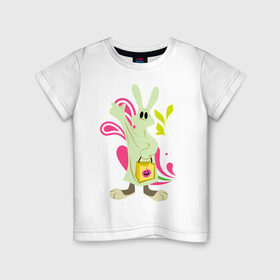 Детская футболка хлопок с принтом Багз Хэллоуин , 100% хлопок | круглый вырез горловины, полуприлегающий силуэт, длина до линии бедер | bugs bunny | looney tunes | vdzabma | багз банни | луни тюнз