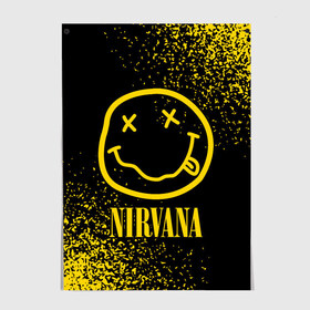 Постер с принтом NIRVANA / НИРВАНА , 100% бумага
 | бумага, плотность 150 мг. Матовая, но за счет высокого коэффициента гладкости имеет небольшой блеск и дает на свету блики, но в отличии от глянцевой бумаги не покрыта лаком | band | cobain | face | kurt | logo | music | nirvana | rock | rocknroll | группа | кобейн | курт | лого | логотип | музыка | музыкальная | нирвана | рожица | рок | рокнролл | символ
