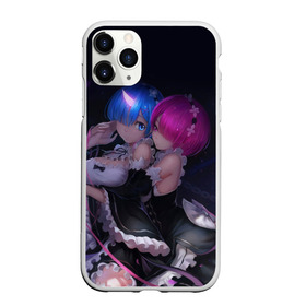 Чехол для iPhone 11 Pro матовый с принтом Rem & Ram ReZero , Силикон |  | anime girls | beatrice re zero | emilia re zero | isekai seikatsu | kara hajimeru | puck re zero | ram re zero | re zero | re:zero | rem re zero | аниме | аниме re zero | анимэ | жизнь с нуля в альтернативном мире | манга | рам ре зеро | ранобэ