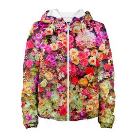 Женская куртка 3D с принтом Цветы , ткань верха — 100% полиэстер, подклад — флис | прямой крой, подол и капюшон оформлены резинкой с фиксаторами, два кармана без застежек по бокам, один большой потайной карман на груди. Карман на груди застегивается на липучку | весна | красивые цветы | красота | милые цветы | орхидея | пион | роза | розы | ромашка | сад | сирень | фиалка | цветок | цветочки | цветы