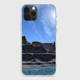 Чехол для iPhone 12 Pro Max с принтом Пейзаж , Силикон |  | вода | воды | звёзды | небеса | небо | пейзаж | пейзажи | природа | пустыня | солнце | фон | холмы