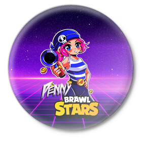 Значок с принтом Penny Brawl Stars ,  металл | круглая форма, металлическая застежка в виде булавки | Тематика изображения на принте: anime | brawl | brawl stars | brawlstars | brawl_stars | panny | peny | аниме | бравл | бравлстарс | девочка | девочка в шкуре медведя | девушка | манга | пени | пини