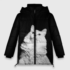 Женская зимняя куртка 3D с принтом Игривая кошка , верх — 100% полиэстер; подкладка — 100% полиэстер; утеплитель — 100% полиэстер | длина ниже бедра, силуэт Оверсайз. Есть воротник-стойка, отстегивающийся капюшон и ветрозащитная планка. 

Боковые карманы с листочкой на кнопках и внутренний карман на молнии | 