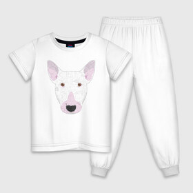 Детская пижама хлопок с принтом Для Любителей Бультерьеров , 100% хлопок |  брюки и футболка прямого кроя, без карманов, на брюках мягкая резинка на поясе и по низу штанин
 | 