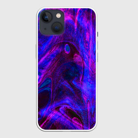 Чехол для iPhone 13 с принтом Space ,  |  | abstraction | glitter | paint | stains | абстракция | блестки | краска | разводы | розовый | синий