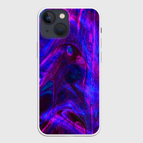 Чехол для iPhone 13 mini с принтом Space ,  |  | abstraction | glitter | paint | stains | абстракция | блестки | краска | разводы | розовый | синий