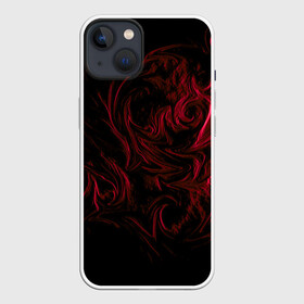 Чехол для iPhone 13 с принтом Fire ,  |  | abstraction | background | patterns | red | shadow | абстракция | красный | тень | узоры | фон