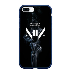 Чехол для iPhone 7Plus/8 Plus матовый с принтом TRDMrnMsn Marilyn Manson , Силикон | Область печати: задняя сторона чехла, без боковых панелей | Тематика изображения на принте: art | logo | manson | marilyn | rock | usa | великий | лого | логотип | мэнсон | мэрилин | рок | ужасный