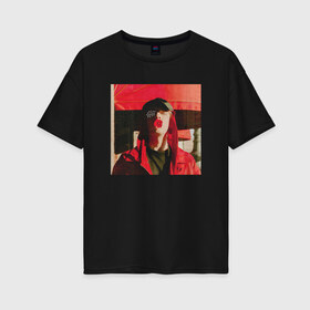 Женская футболка хлопок Oversize с принтом MAYOT GHETTO GARDEN , 100% хлопок | свободный крой, круглый ворот, спущенный рукав, длина до линии бедер
 | garden | ghetto | mayot | melon | music | гарден | гетто | майот | мелон | мьюзик