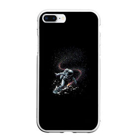 Чехол для iPhone 7Plus/8 Plus матовый с принтом космонавт , Силикон | Область печати: задняя сторона чехла, без боковых панелей | space | звезды | космонавт | космос | черный