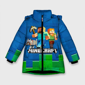 Зимняя куртка для девочек 3D с принтом Minecraft Майнкрафт , ткань верха — 100% полиэстер; подклад — 100% полиэстер, утеплитель — 100% полиэстер. | длина ниже бедра, удлиненная спинка, воротник стойка и отстегивающийся капюшон. Есть боковые карманы с листочкой на кнопках, утяжки по низу изделия и внутренний карман на молнии. 

Предусмотрены светоотражающий принт на спинке, радужный светоотражающий элемент на пуллере молнии и на резинке для утяжки. | creeper | dungeons | earth | game | minecraft | minecraft earth | блоки | грифер | игры | квадраты | компьютерная игра | крипер | маинкрафт | майн | майнкравт | майнкрафт