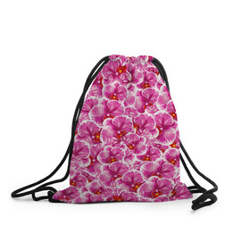 Рюкзак-мешок 3D с принтом Розовые орхидеи , 100% полиэстер | плотность ткани — 200 г/м2, размер — 35 х 45 см; лямки — толстые шнурки, застежка на шнуровке, без карманов и подкладки | fashion flowers | pink | tropical | азия | бабочки | бразилия | букет | бутоны | джунгли | лепестки | лето | любимая | марта | нежные | орхидея | подарок | природа | растения | тропики | тропические | узор | цветение