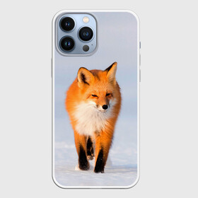 Чехол для iPhone 13 Pro Max с принтом FOX AND SNOW ,  |  | fox | foxy | животные | звери | зима | зимняя | лиса | лисичка | лисы | природа | снег | снежная