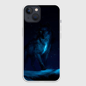 Чехол для iPhone 13 с принтом Зимний волк ,  |  | Тематика изображения на принте: wolf | wolfs | волк | волки | волчара | животные | звери | зима | лес | природа | снег