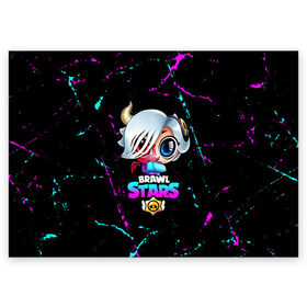 Поздравительная открытка с принтом BRAWL STARS COLETTE / КОЛЕТТ , 100% бумага | плотность бумаги 280 г/м2, матовая, на обратной стороне линовка и место для марки
 | brawl | colete | colette | collete | logo | stars | бравл | бравла | браво | игра | игры | колетт | колетта | коллет | коллета | лого | логотип | символ | старс | старса